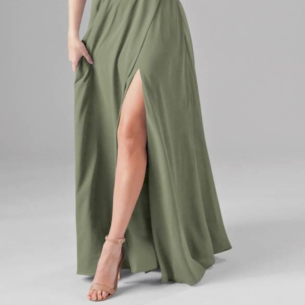 Kennedy Blue Poppy Bridesmaid Maxi Dress - Moss (NWT) - Picture 3 of 3